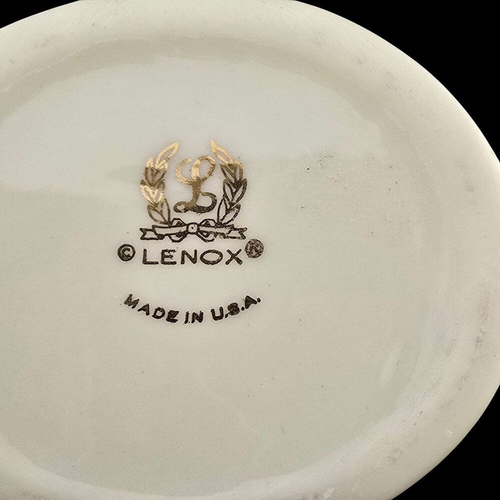 Lot of 3 Lenox Dish Hand-Decorated 24K Gold Textured Bowl & Shell-Inspired Vase - Picture 13 of 16